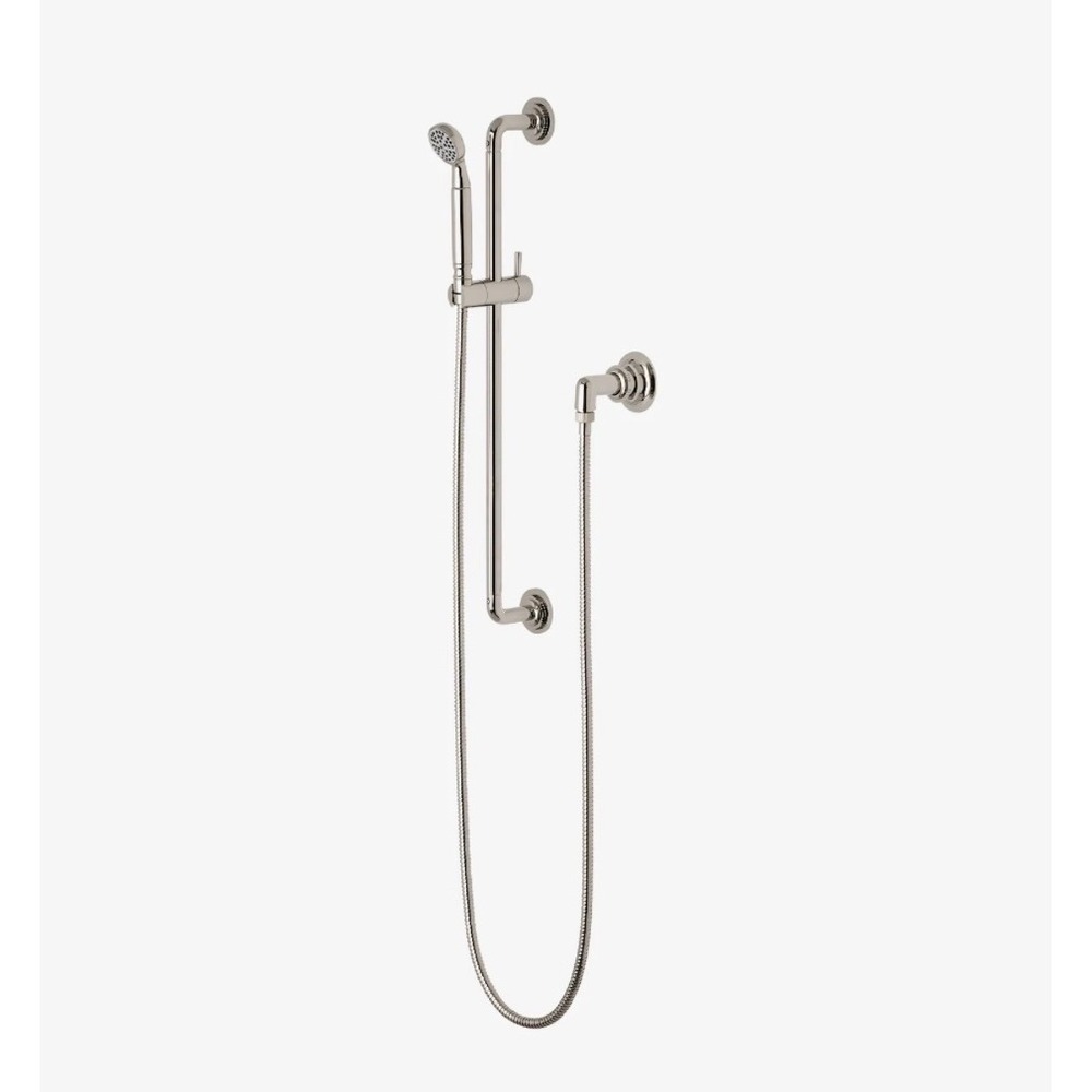 Waterworks Henry Chronos Handshower on Bar Nickel CNHS10 1.75gpm Made in Italy